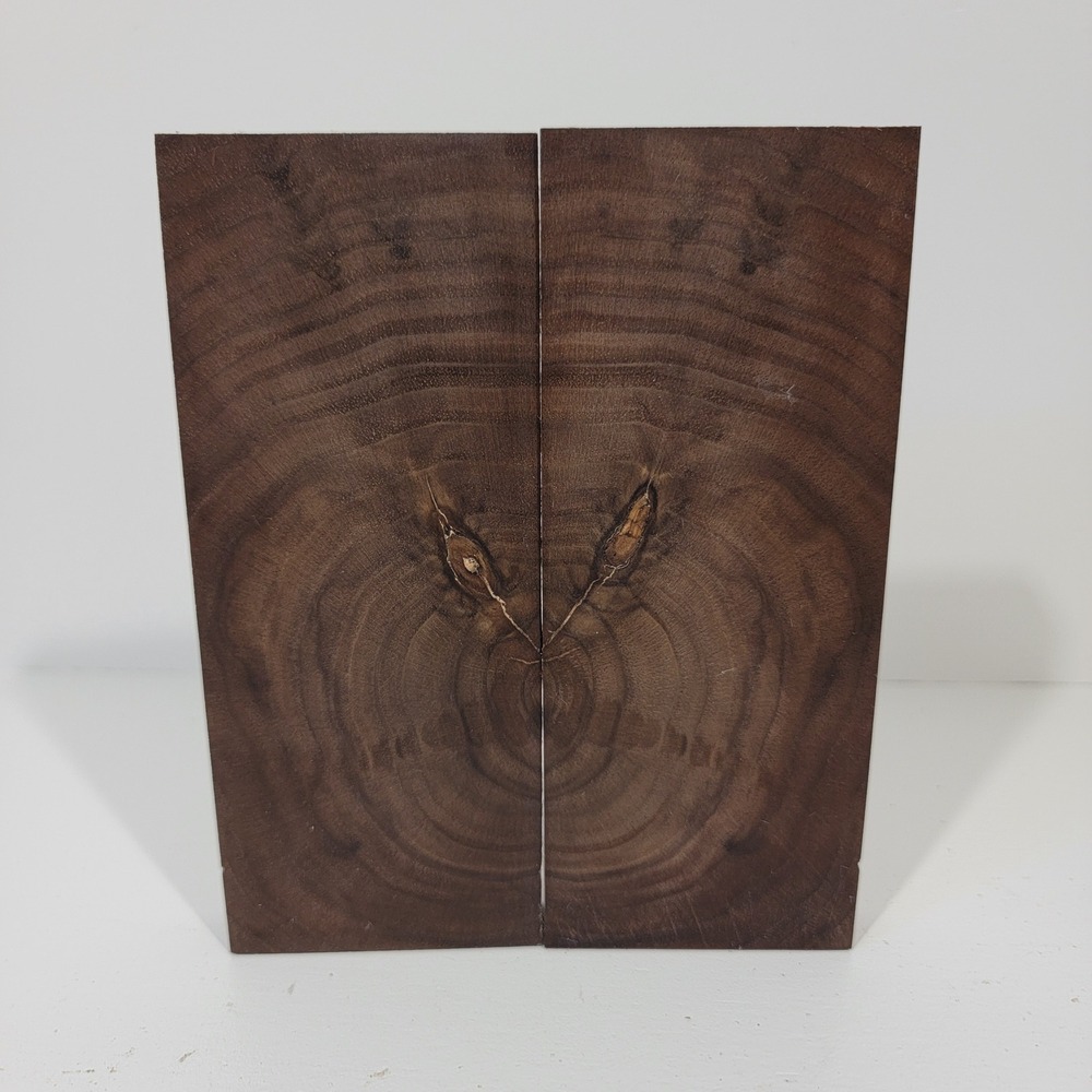 Bookmatched Walnut Wood Knife Handle Scales Grip Blanks Pair DIY Woodworking